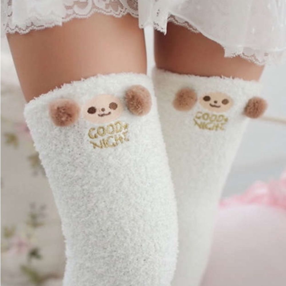 3/$20 NWT Good Night Lamb Fleece Thigh High Socks